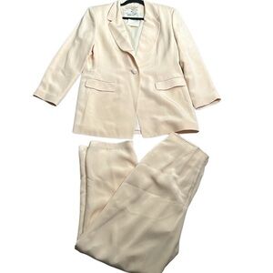 Rickie freeman for Teri Jon nites saks fifth Avenue slik pantsuit size 14 peach